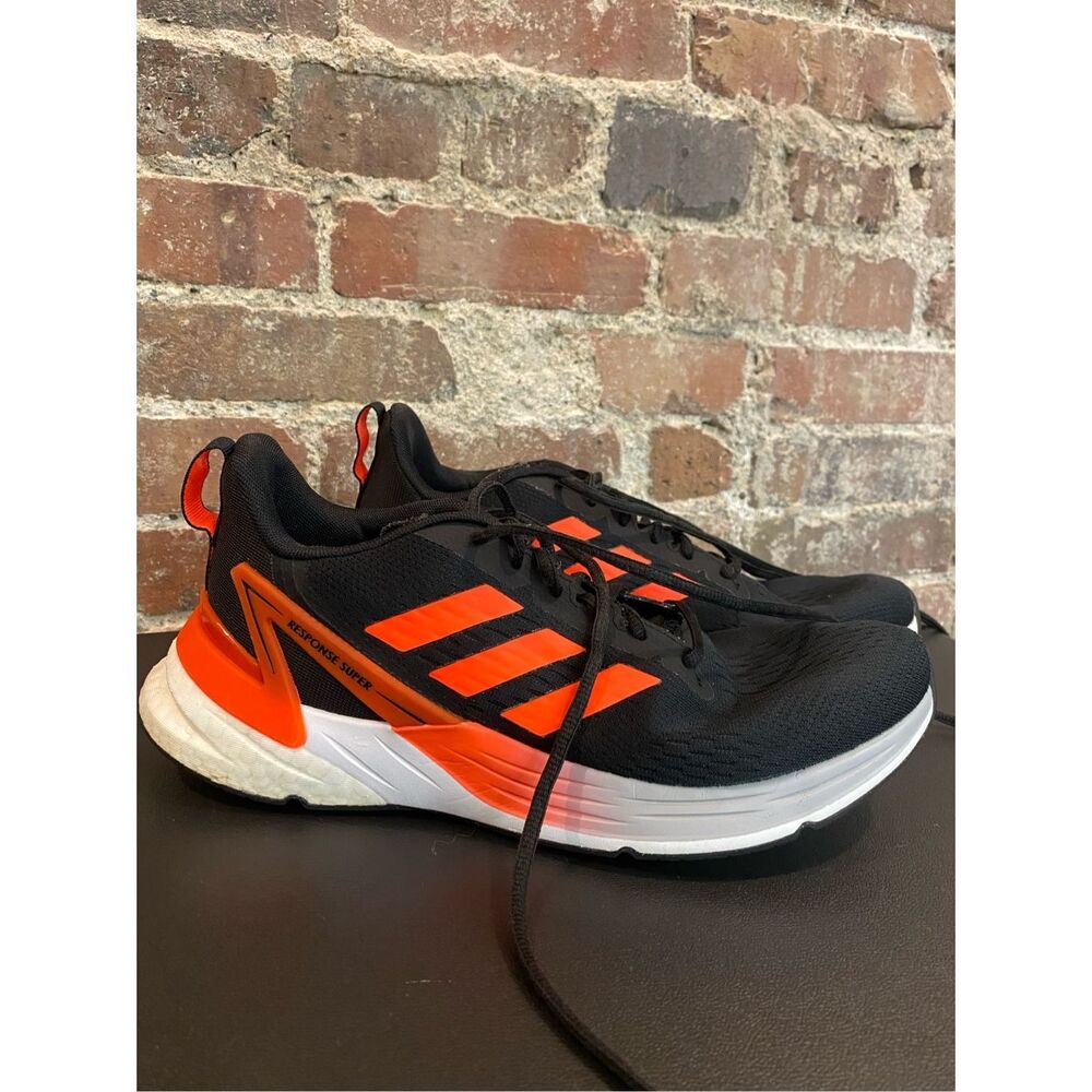 Adidas Mens Response Super Running Shoes Black Red FZ1975 Low Top Lace Up Men’s